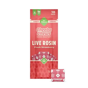 Cheeba Chews Fresh Strawberry Live Rosin 100mg 10 pack